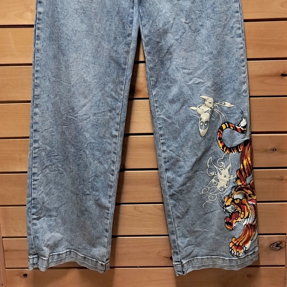Ed Hardy Wide Legged Jeans Size 28 - Picture 5 of 7